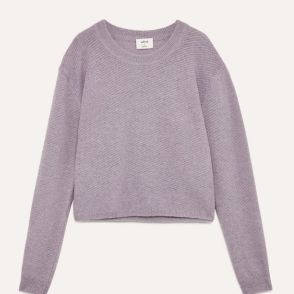 Aritzia Wilfred Aubri Scoop Neck Sweater Lilac - XS